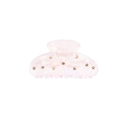 FLOWER & BUTTERFLY HAIR CLAW SMALL PALER ROSE