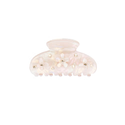 FLOWER & BUTTERFLY HAIR CLAW SMALL SAND