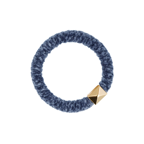 FLUFFY FAT HAIR TIE GRISALLE BLUE
