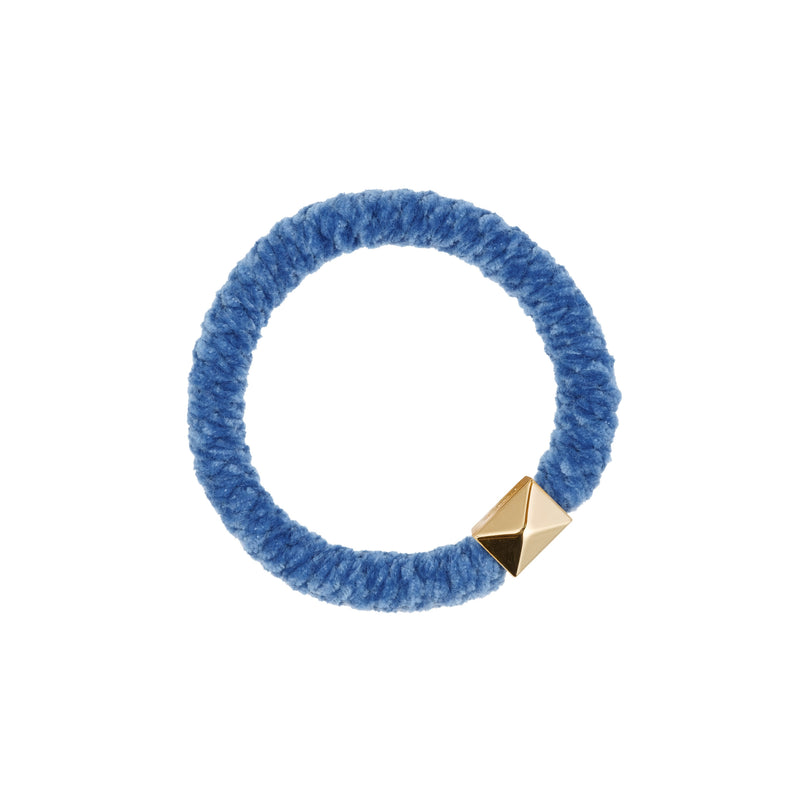 FLUFFY FAT HAIR TIE IBIZA BLUE