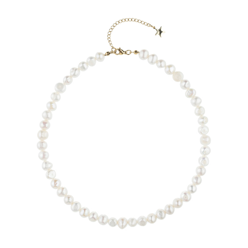 FRESH WATER PEARL NECKLACE 8 MM 40 CM