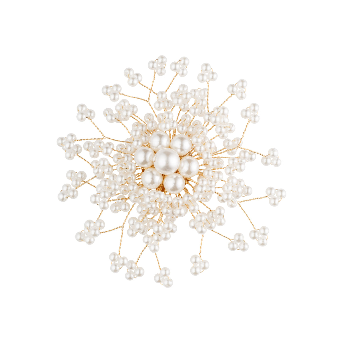 FULL PEARL BROOCH WHITE PEARL