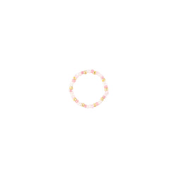 GLASS BEAD RING 2 MM LIGHT ROSE MIX