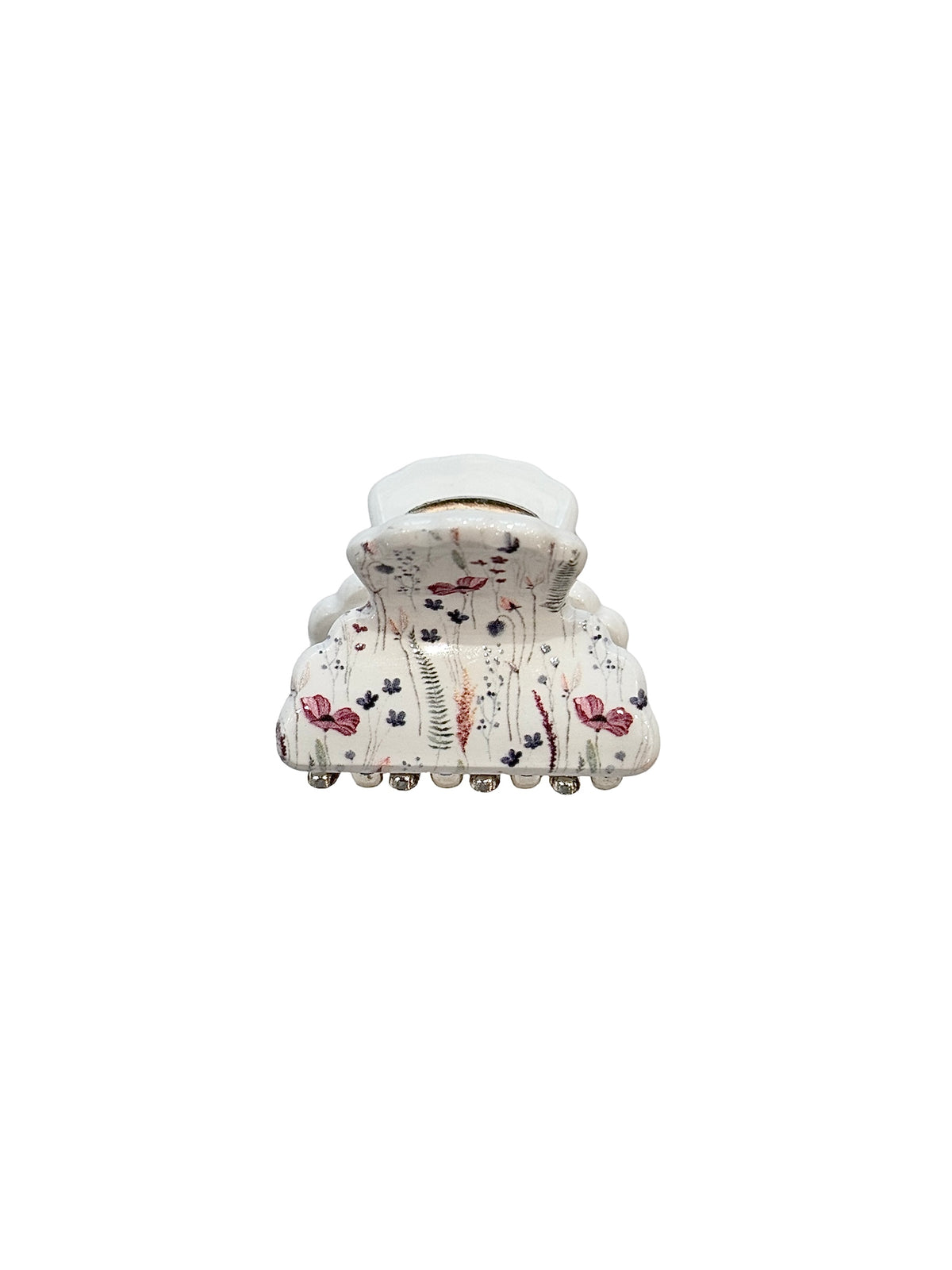 HAIR CLAW SMALL MULTICOLOR FLOWER PATTERN
