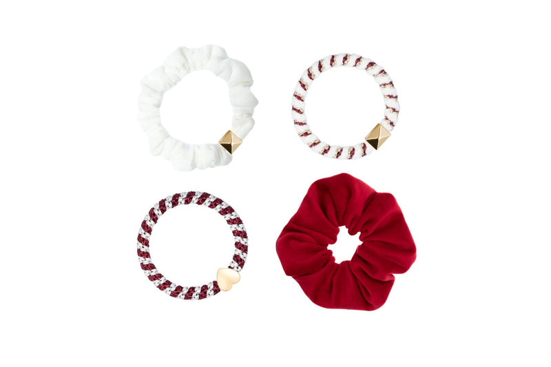 HAIR TIES COMBO CANDY CANE