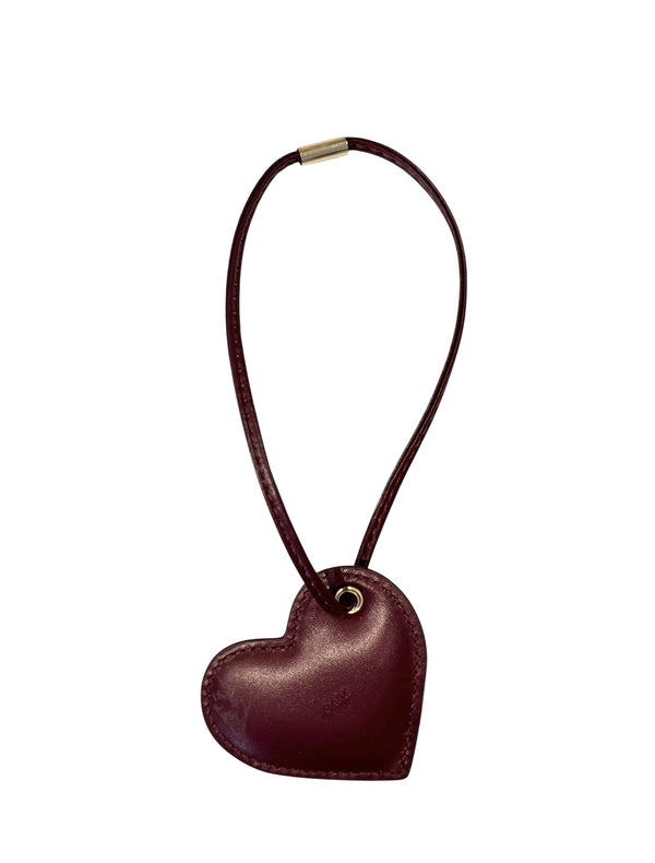 HEART BAG CHARM MAROON