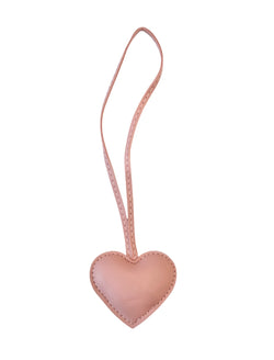 HEART BAG CHARM PALE ROSE