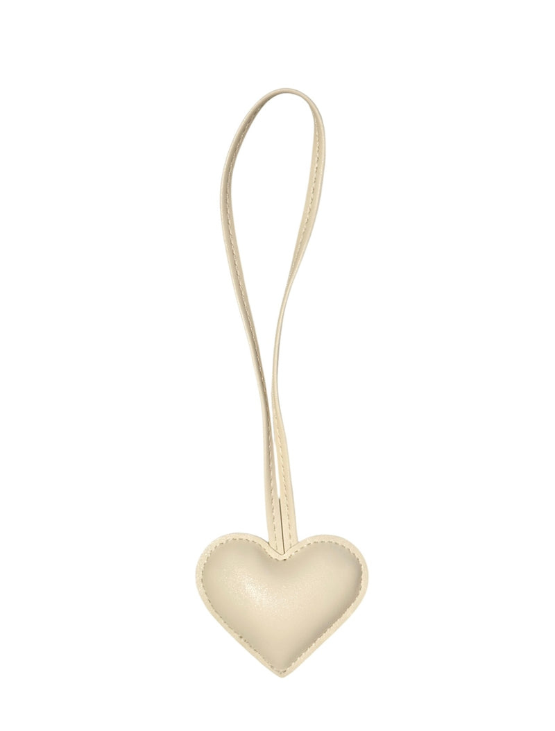 HEART BAG CHARM PALE YELLOW