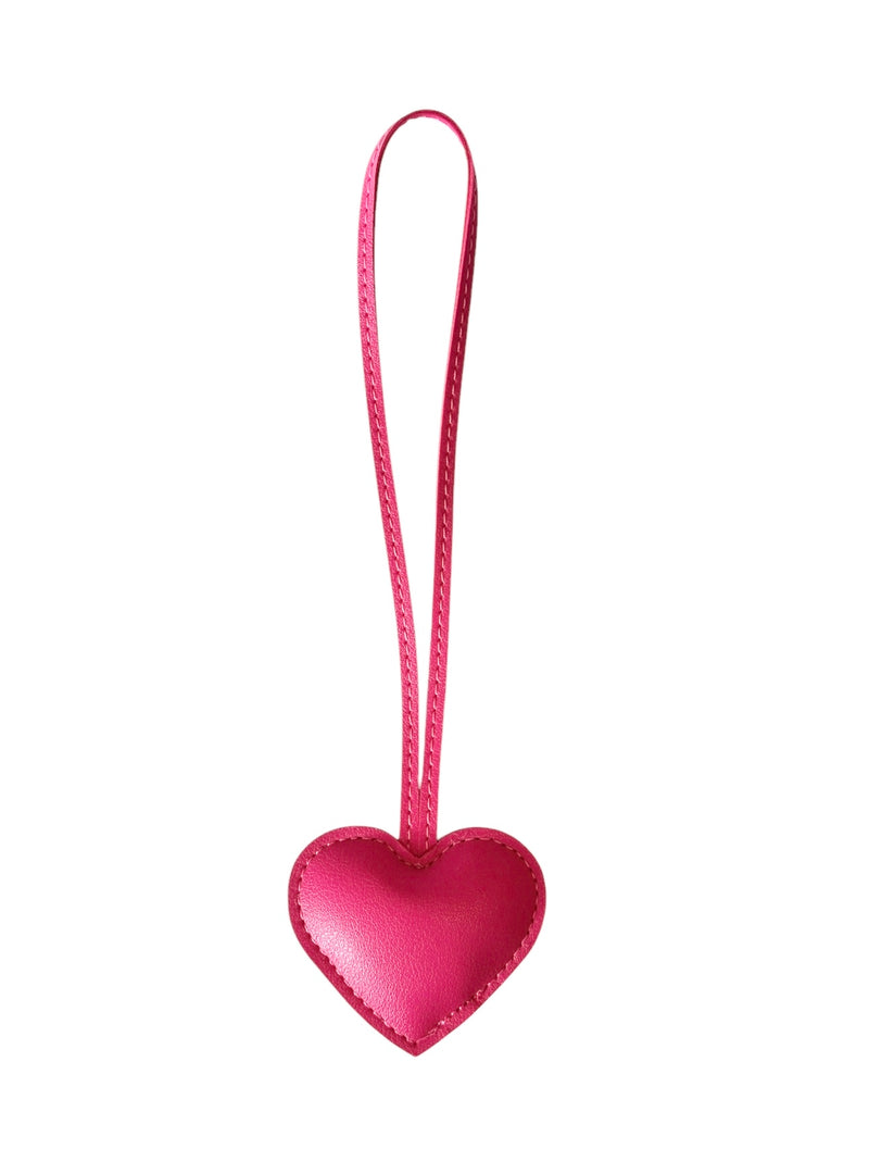 HEART BAG CHARM DARK PINK