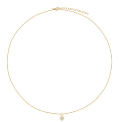 HEART NECKLACE W/CRYSTALS GOLD