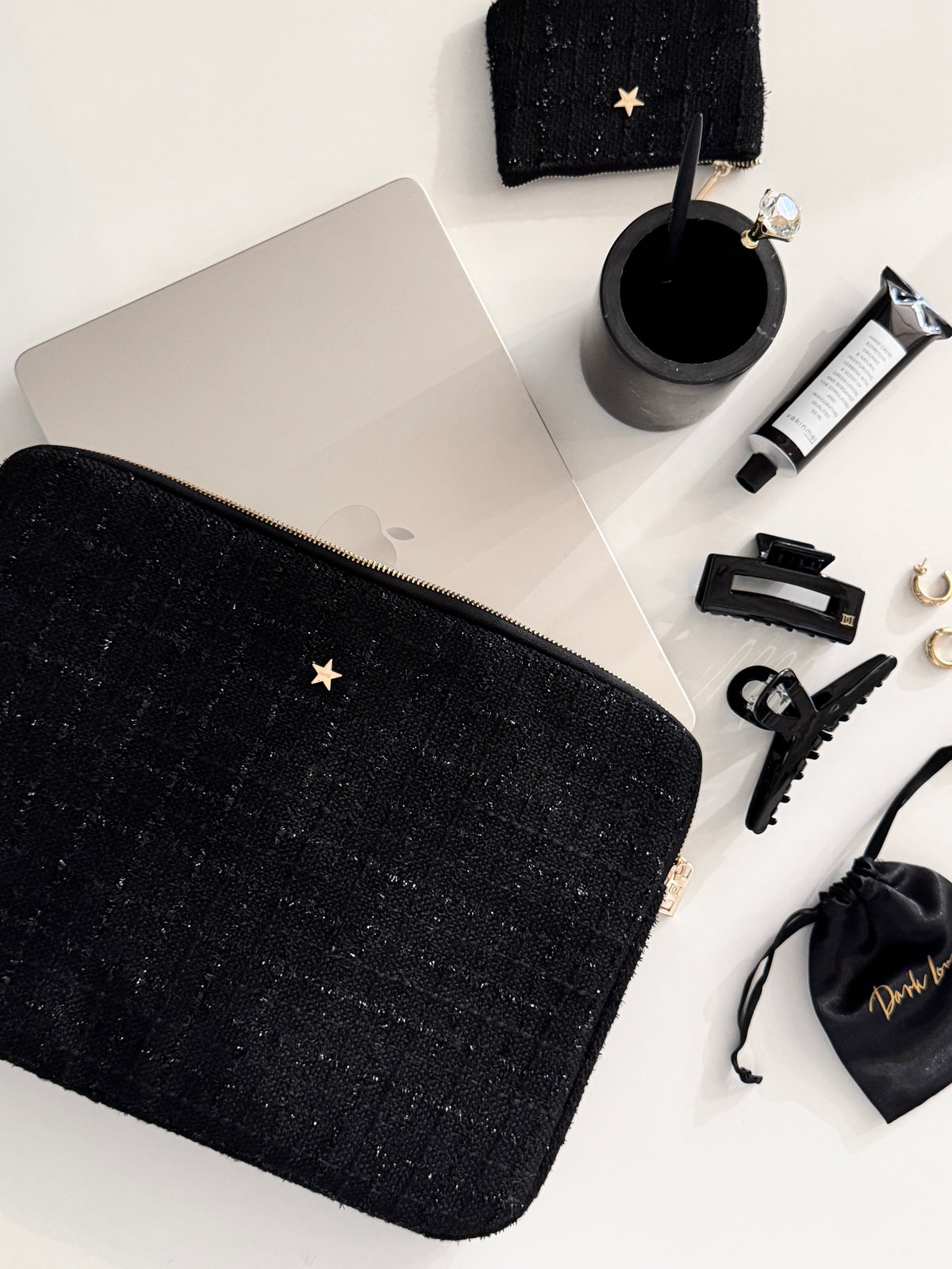 TWEED MAC COVER BLACK