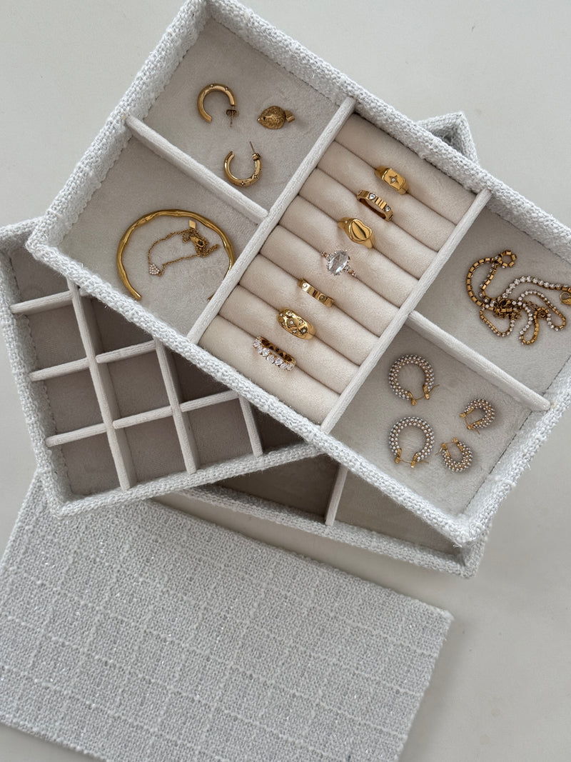 TWEED STACKER JEWELLERY BOX OFF WHTIE – DARK department