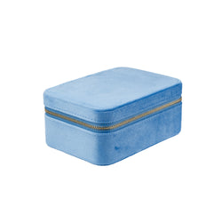 VELVET JEWELLERY BOX IBIZA BLUE