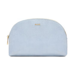 VELVET MAKE-UP POUCH LARGE COOL BLUE