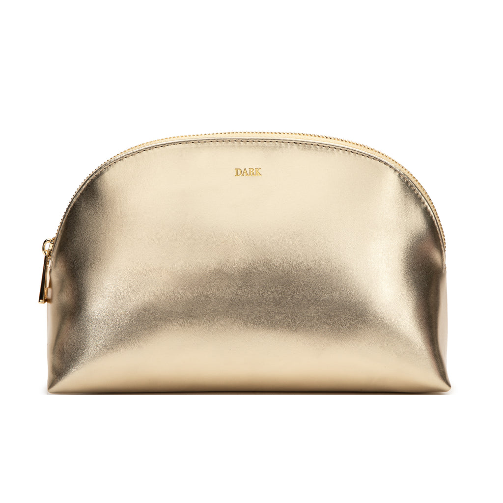 METALLIC MAKE-UP POUCH LARGE GOLD METALLIC MAKE-UP POUCH LARGE GOLD