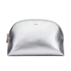 METALLIC MAKE-UP POUCH LARGE SILVER