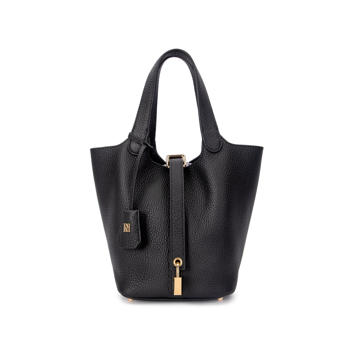 LEATHER BUCKET BAG MINI BLACK