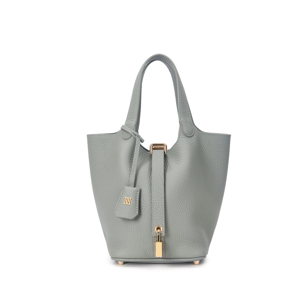 LEATHER BUCKET BAG MINI COOL ARMY