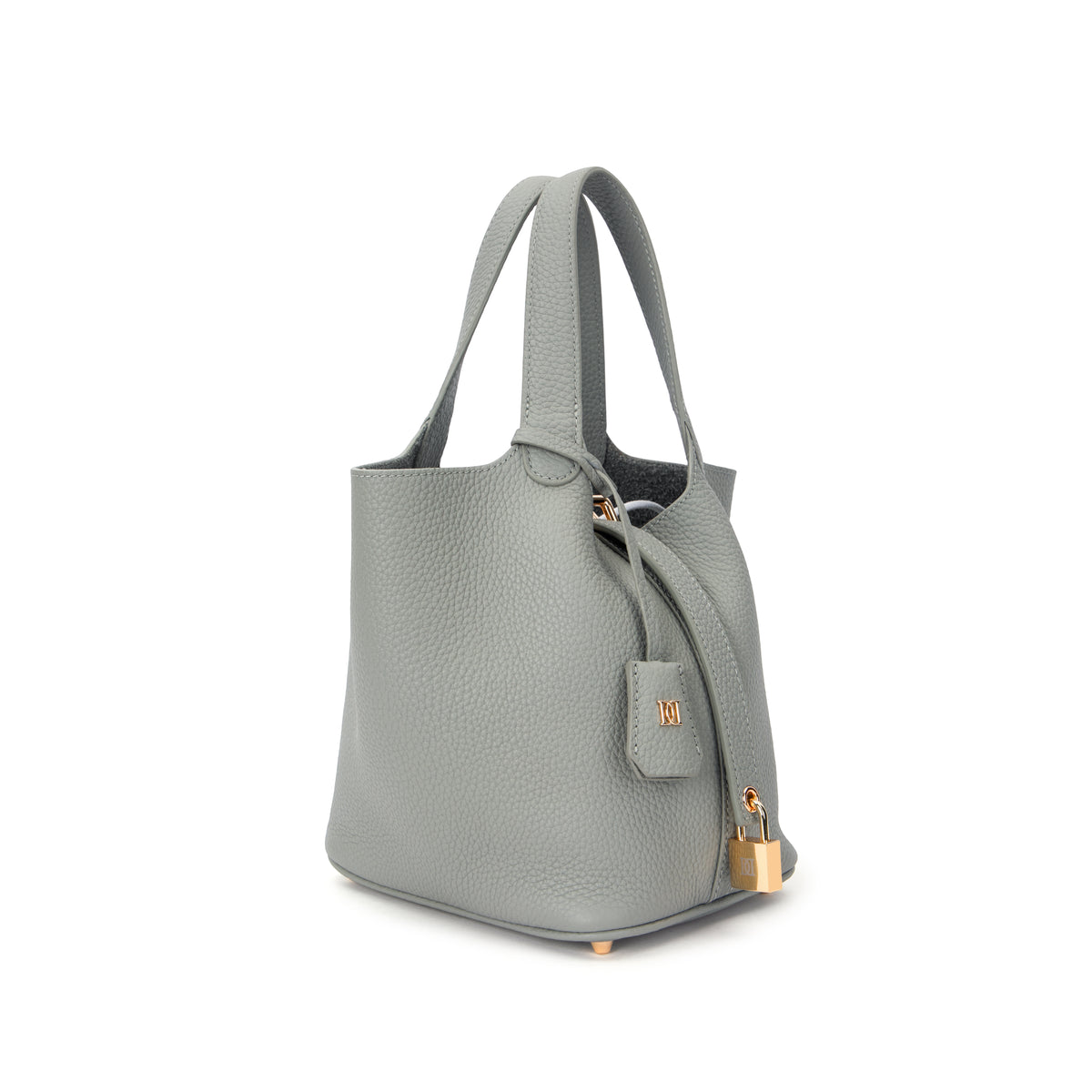 LEATHER BUCKET BAG MINI COOL ARMY