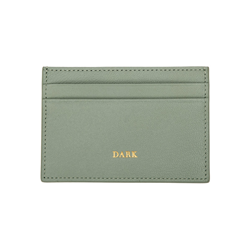LEATHER CARD HOLDER NAPPA MILIEU GREEN