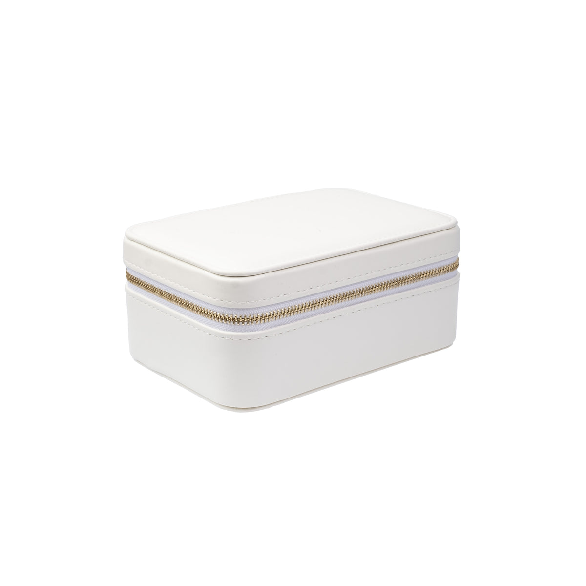 LEATHER JEWELLERY BOX OFF WHITE