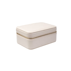 LEATHER JEWELLERY BOX SAND