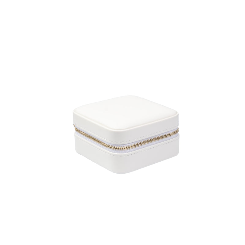 LEATHER JEWELLERY BOX OFF WHITE