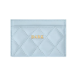 LEATHER QUILTED CARD HOLDER IBIZA BLUE