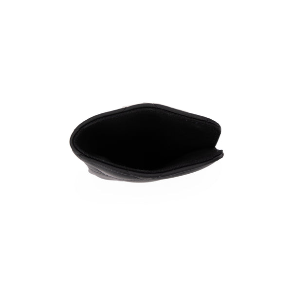 LEATHER QUILTED EYEWEAR CASE BLACK