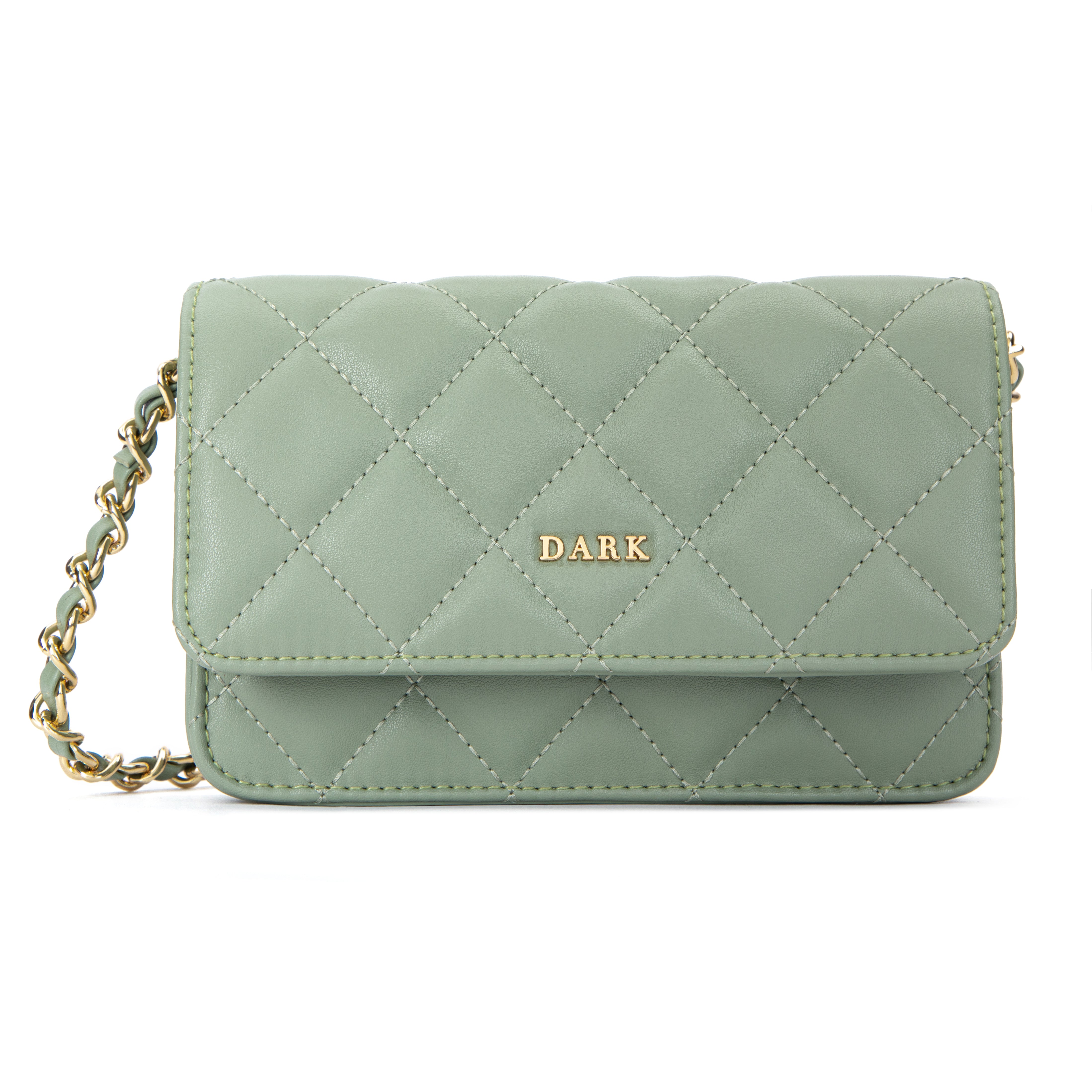 LEATHER QUILTED MINI BAG MILIEU GREEN LEATHER QUILTED MINI BAG MILIEU GREEN