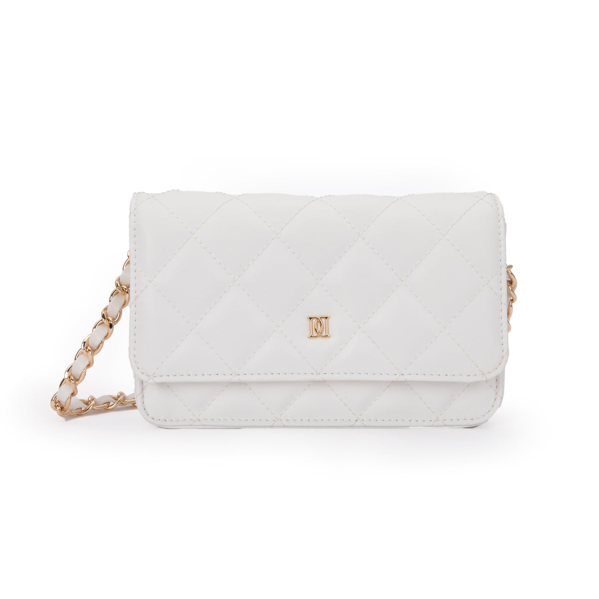 LEATHER QUILTED MINI BAG OFF WHITE