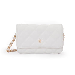 LEATHER QUILTED MINI BAG OFF WHITE