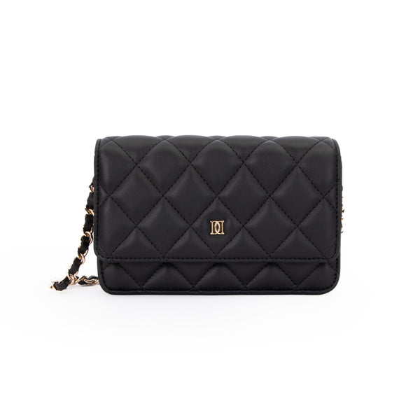LEATHER QUILTED MINI BAG BLACK