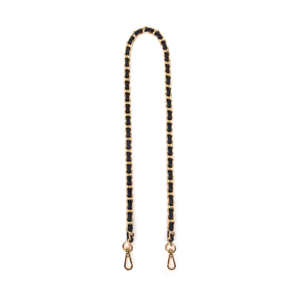 LEATHER SHOULDER CHAIN SHORT BLACK