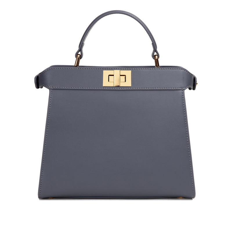 LEATHER SMALL LADY BAG NAPPA STEEL BLUE