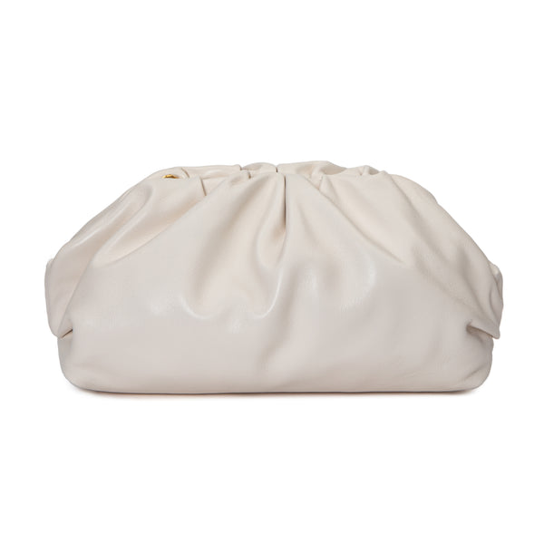 LEATHER POUCH BAG OFF WHITE