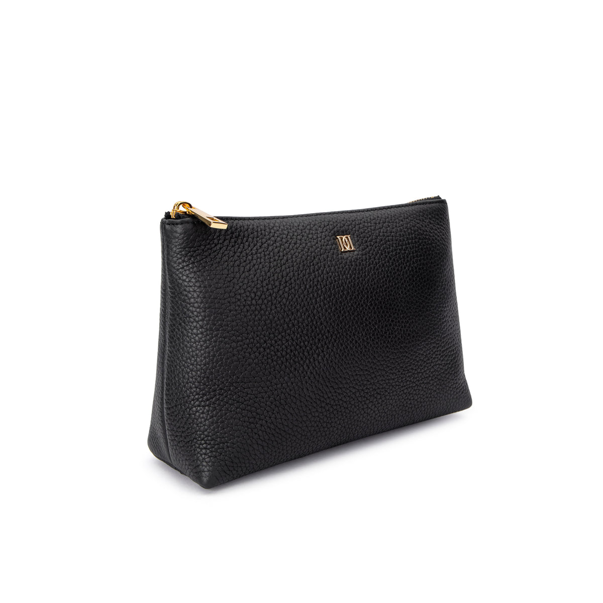 LEATHER STANDING POUCH BLACK