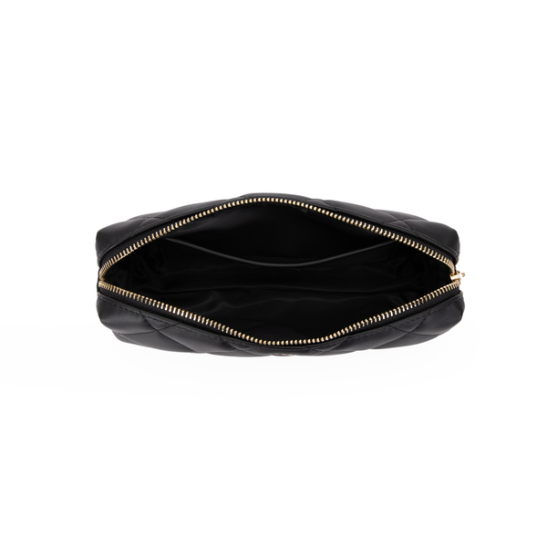 LEATHER QUILTED TOOL POUCH BLACK