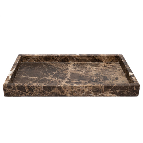 MARBLE TRAY WIDE SOFT BROWN