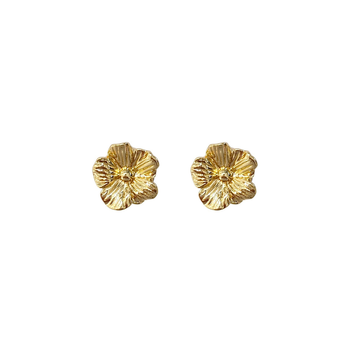 METAL FLOWER BUTTON COVERS GOLD