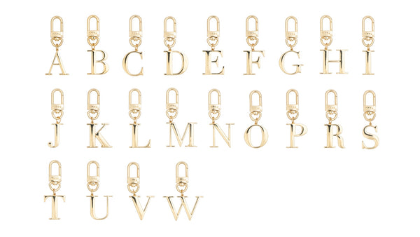 METAL LETTER BAG CHARM