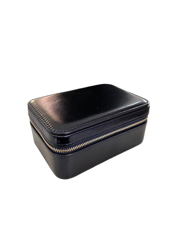 METALLIC JEWELLERY BOX NAVY BLUE