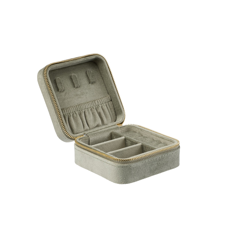 VELVET JEWELLERY BOX MINI MILIEU GREEN