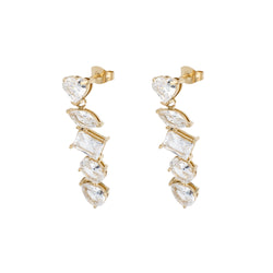 MULTISHAPED CRYSTAL EARRINGS