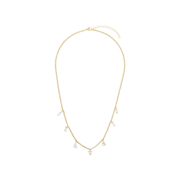 MULTISHAPED CRYSTAL NECKLACE