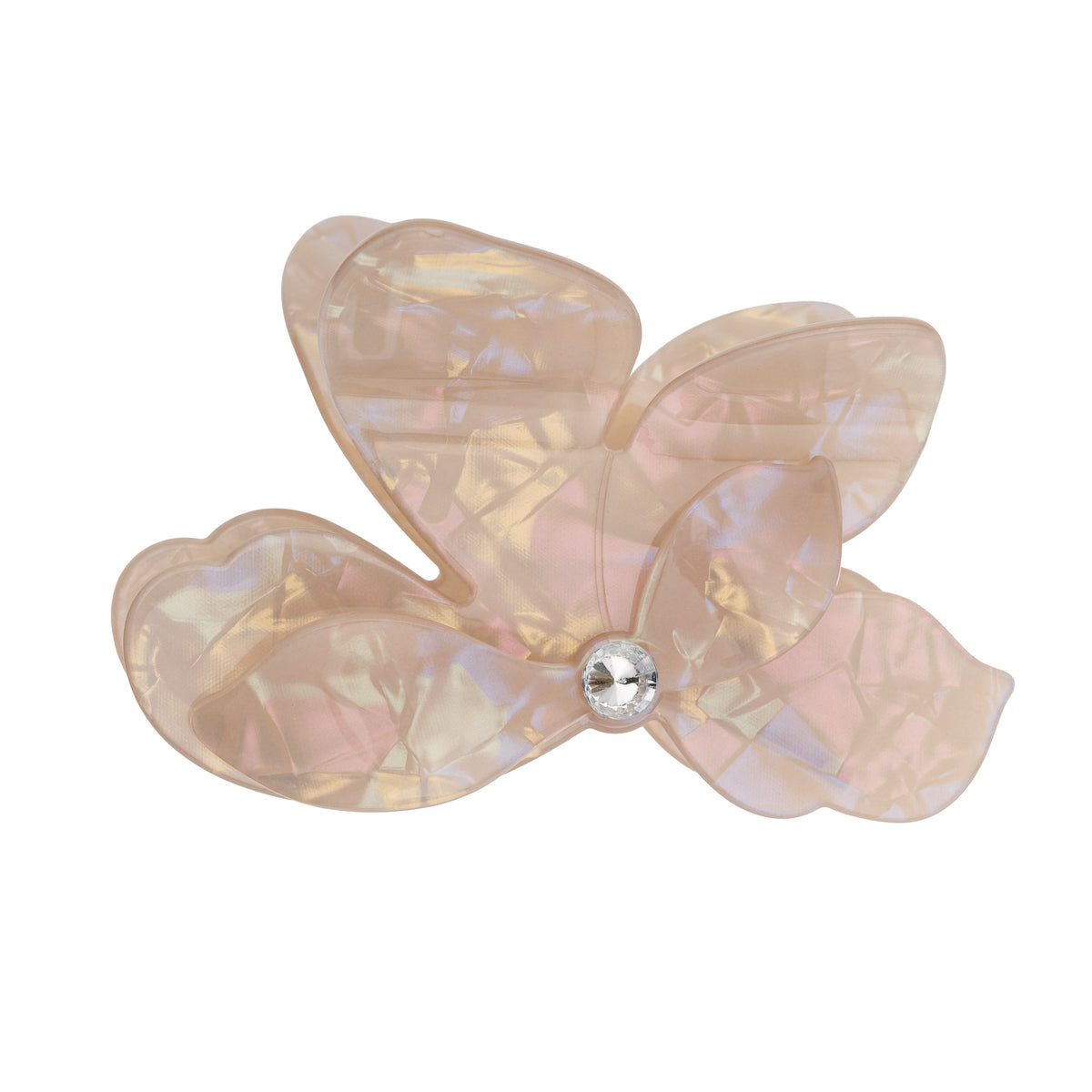 ORCHID FLOWER HAIR CLAW SAND W/SAND