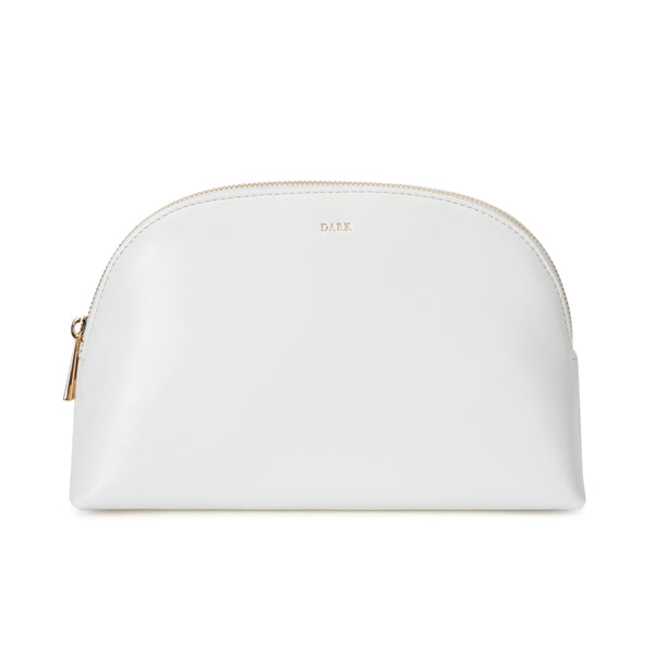 LEATHER MAKE-UP POUCH LARGE OFF WHITE