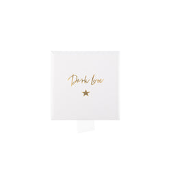 PAPER JEWELLERY BOX SMALL WHITE W/GOLD