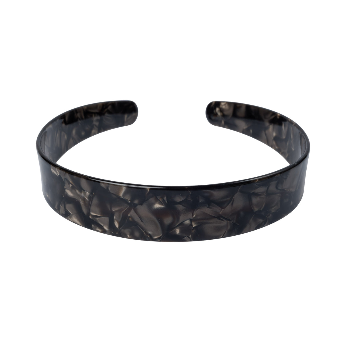 PLAIN HAIR BAND BROAD DARK CHOCOLATE