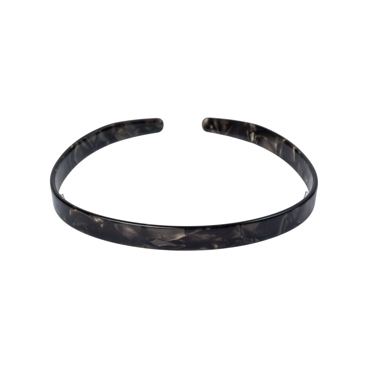 PLAIN HAIR BAND THIN DARK CHOCOLATE